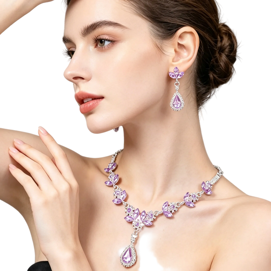 Purple/Pink Loulan Necklace Set