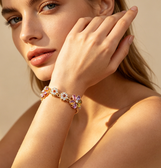 FLOWERS -【BRACELET】18K SILVER