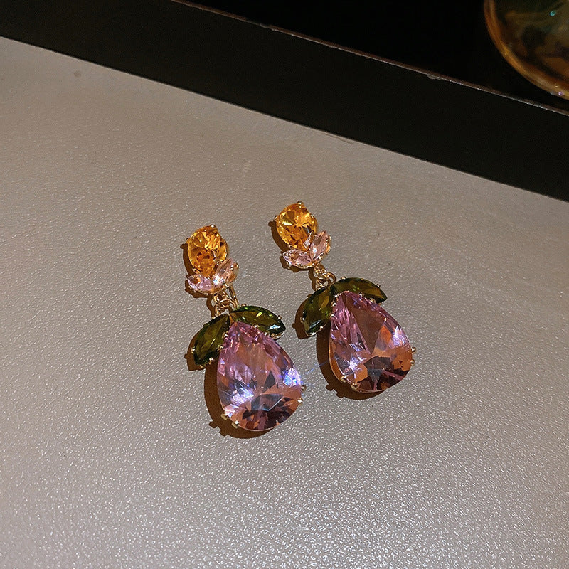 S925 Silver Zircon Light Luxury Studs