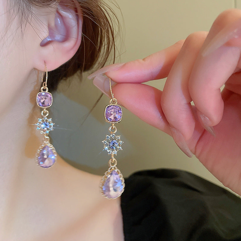 S925 Silver Zircon Light Luxury Studs