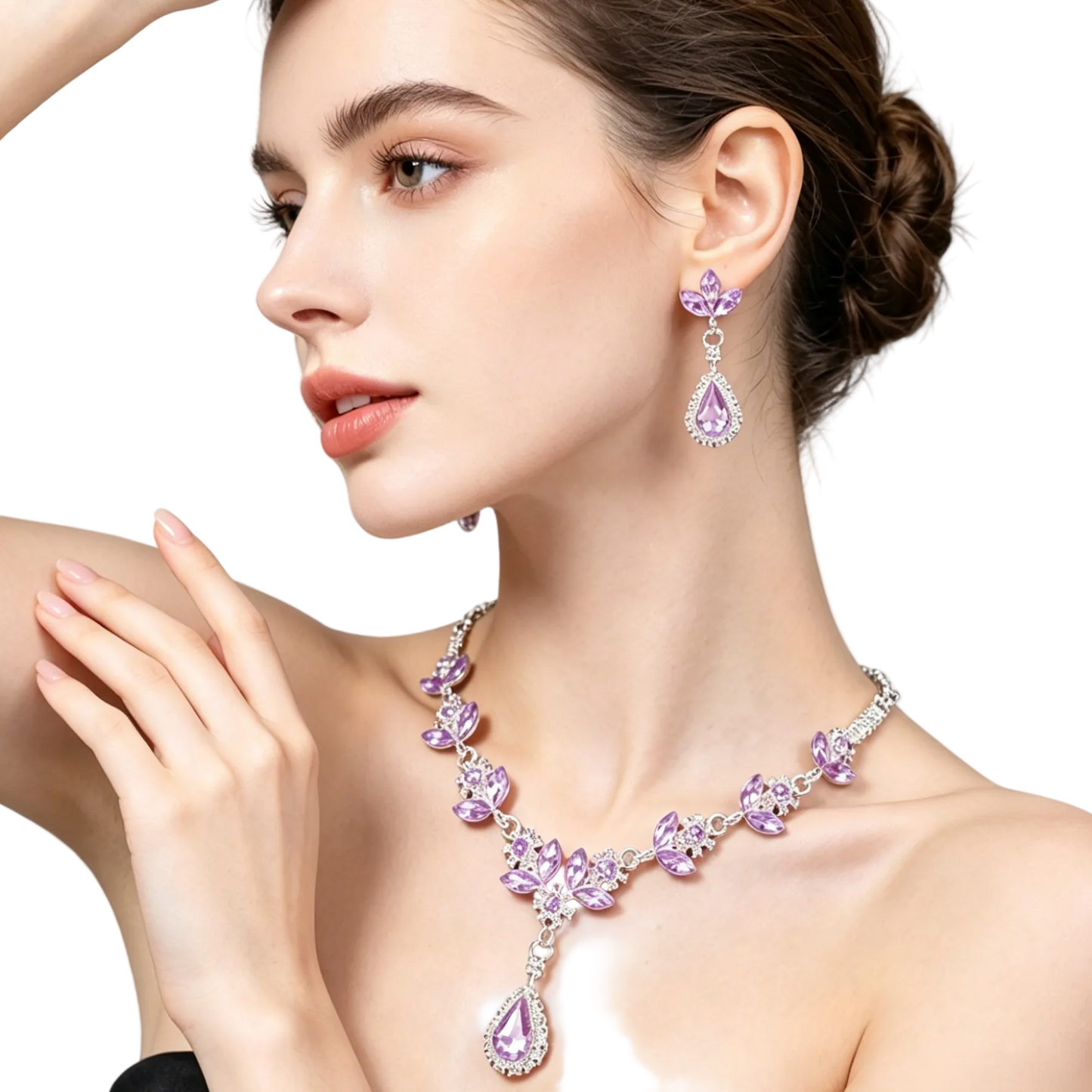 Purple/Pink Loulan Necklace Set