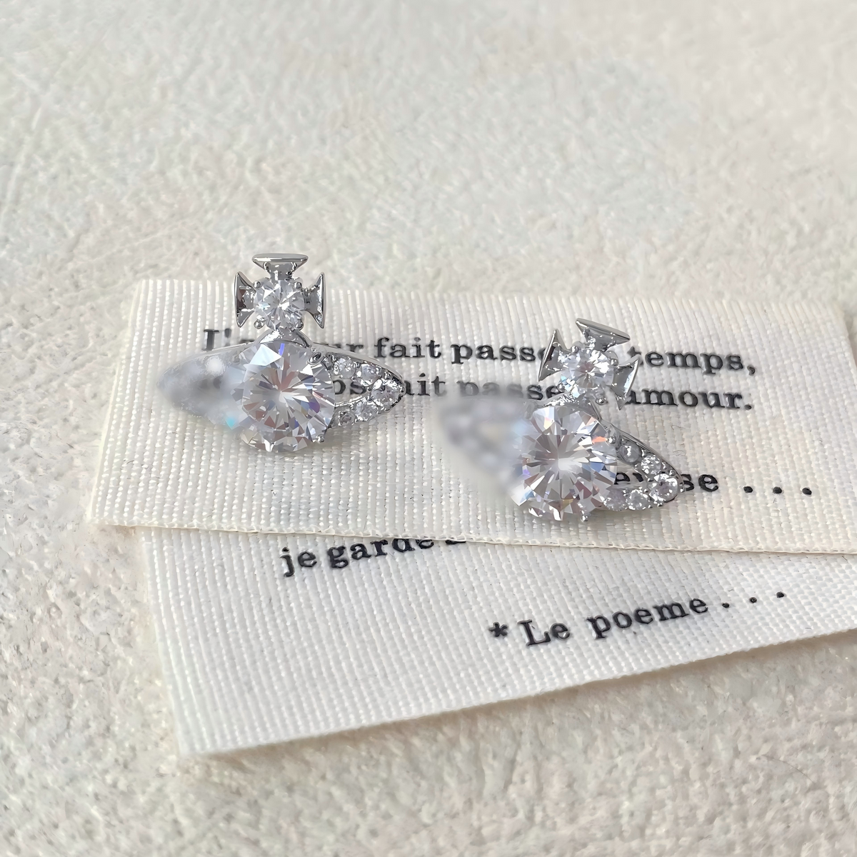 Celestial Orb Stud Earrings – Sparkling Statement Earrings with S925 Silver Posts