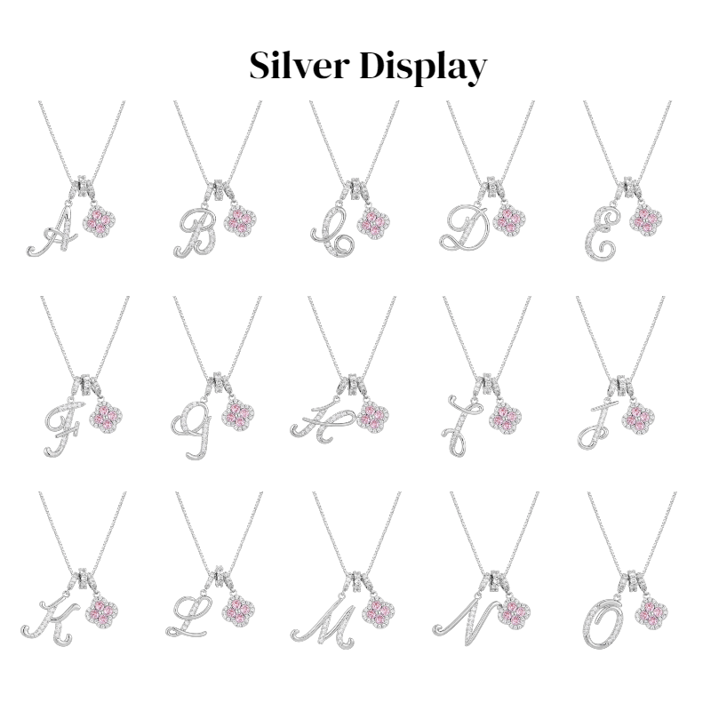 Dainty Four Leaf Clover Alphabet Necklace - Trendy Light Luxury Choker