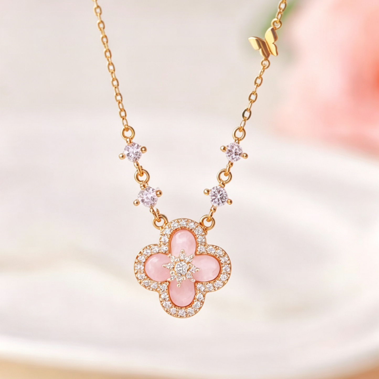 PINK GOLD SAKURA -[BRACELET/EARRINGS/NECKLACE]