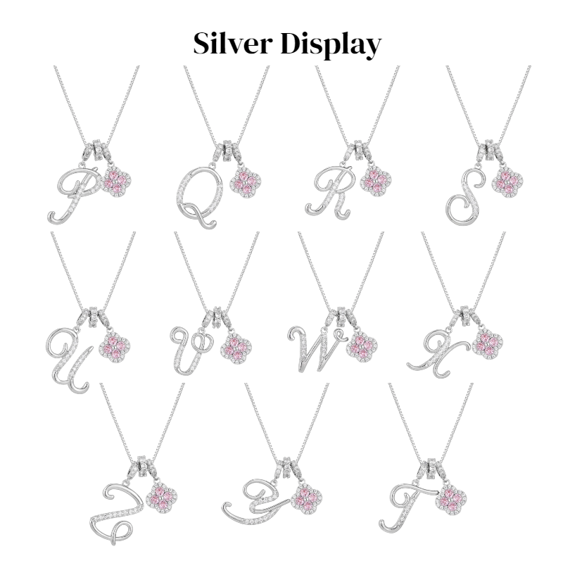 Dainty Four Leaf Clover Alphabet Necklace - Trendy Light Luxury Choker