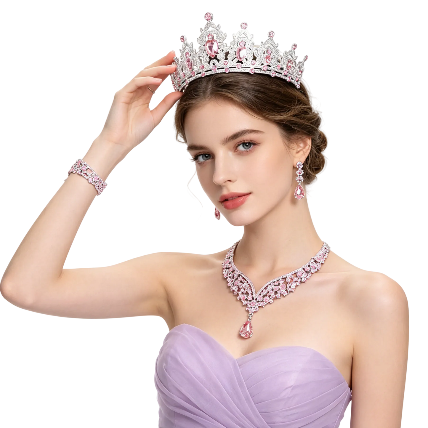 Lavender Princess Tiara Jewelry Set
