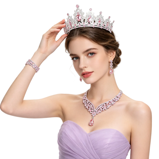 Lavender Princess Tiara Jewelry Set
