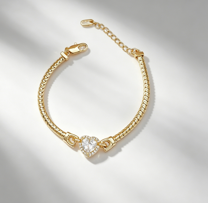 HEARTS GOLD -[BRACELET】S925 SILVER