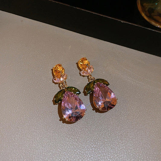 S925 Silver Zircon Light Luxury Studs