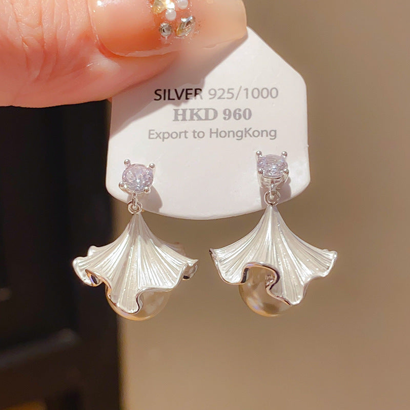 S925 Silver Zircon Light Luxury Studs
