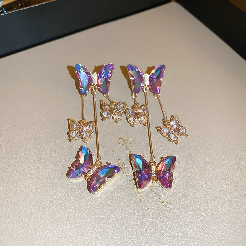 S925 Silver Zircon Light Luxury Studs