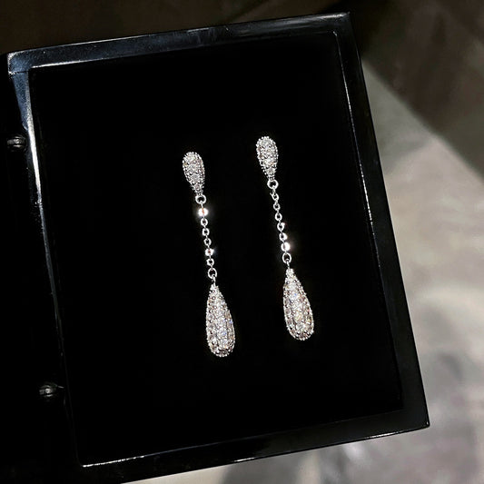 S925 Silver Zircon Light Luxury Studs