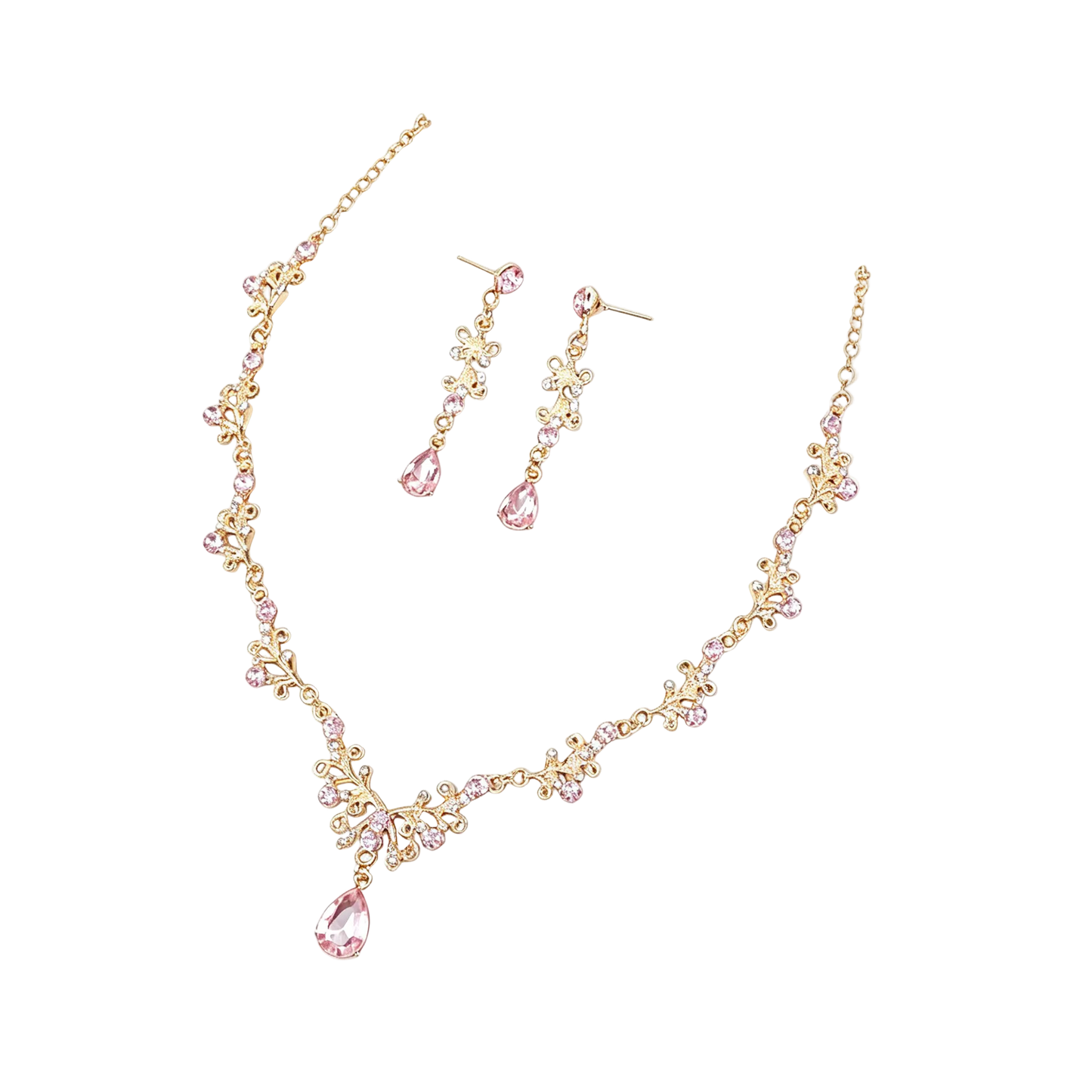 Teardrop Zircon Necklace Set