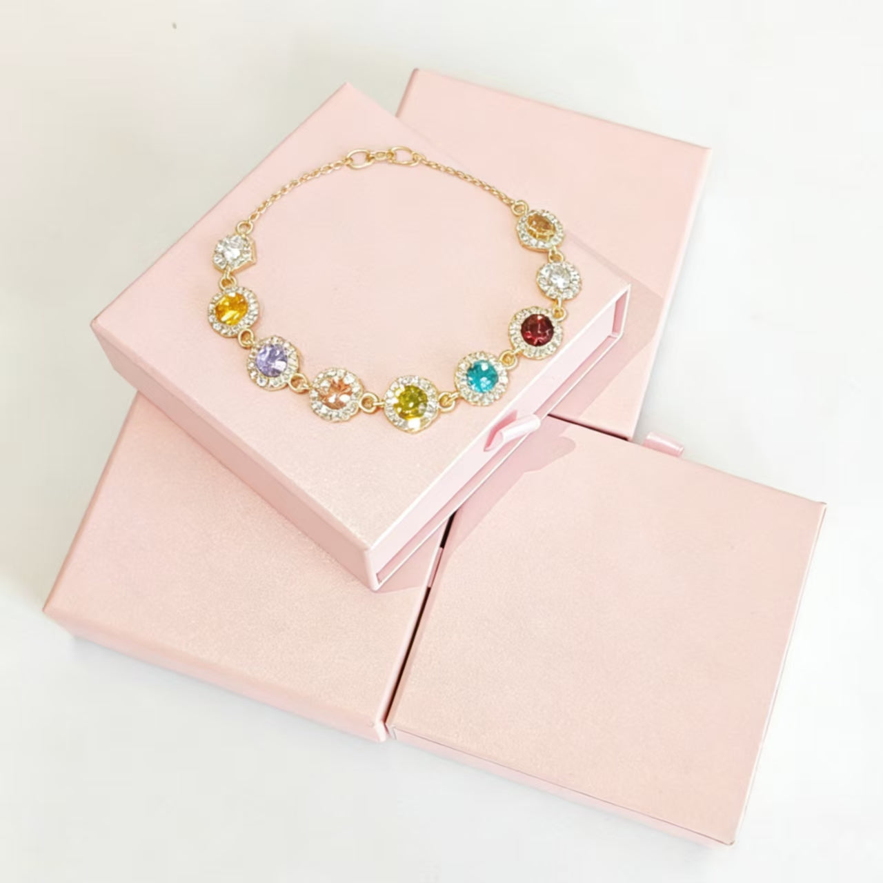 Colorful Gem Zircon Bracelets Box 【50$ Free Shipping ~】